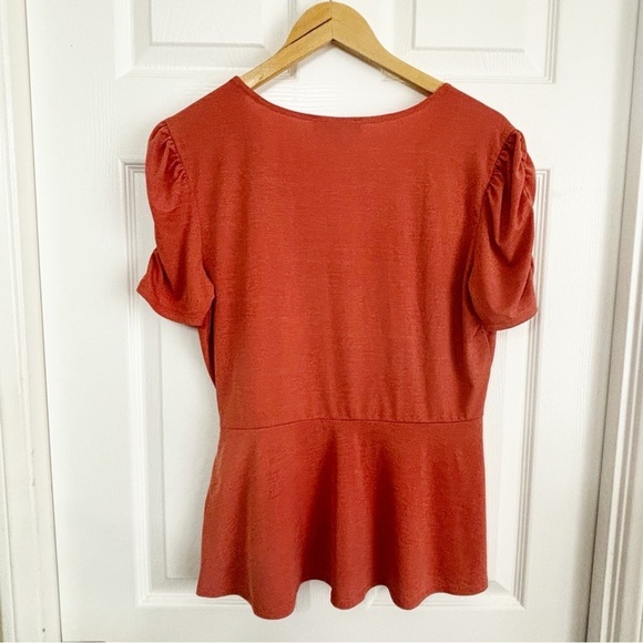Naïf Dusty red Wrap blouse Size Large - Picture 2 of 7